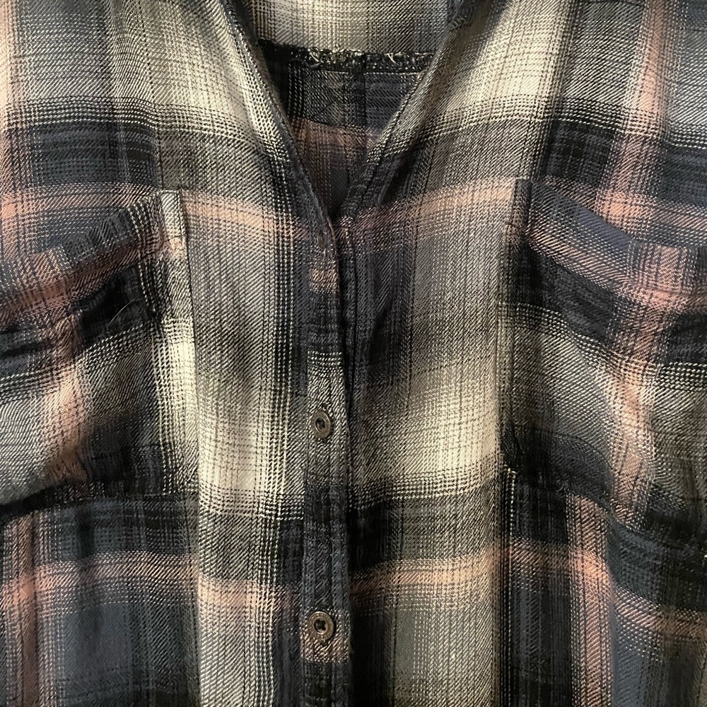 Plaid button up - Picture 3 of 4